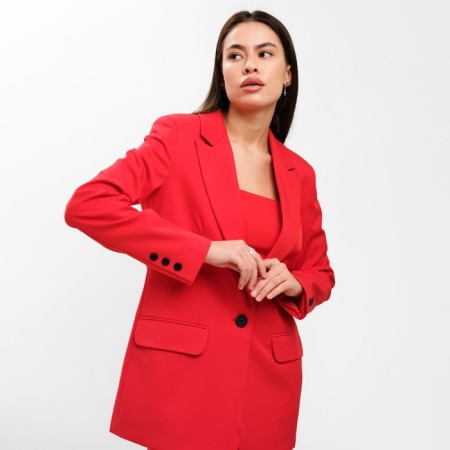 Jacket female single -breasted mist p. 48, red-3