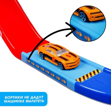 Garage highway "Cool turns", 3 metal machines, accessories-4