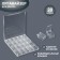 Organizer for decor, 20 blocks, 14.5 × 12.5 × 1.7/2.8 × 2.1 × 1.3 cm, the color is transparent