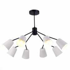 Ceiling EVOLUCE lamp. Sle155942-08. Mario. 8x40 watts, E14, 79x79x54 cm, black color