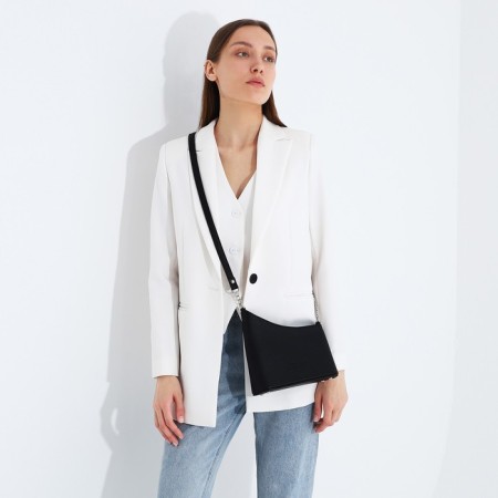 Cross-Bodi Bag "Olivi" on lightning, external pocket, black color-5