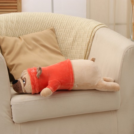 Soft toy "pugs in a T -shirt", 50 cm, red color-1