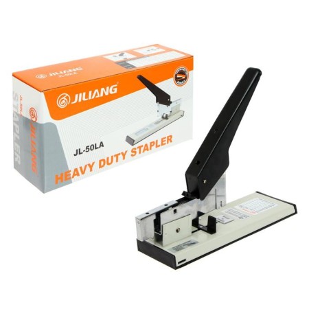 Stapler No. 23 "Big", metal, up to 210 sheets, white/black-6