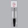 Metal file for nails, rubberized pen, 12 cm, silver/black color
