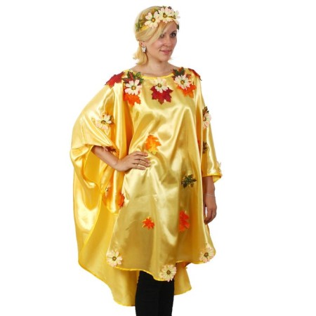Carnival costume "Autumn" with a wreath