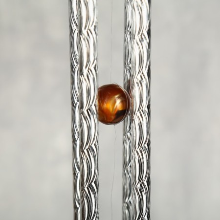 Music of wind metal "Double heart with an arrow" 4 tubes 56 cm-3