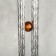 Music of wind metal "Double heart with an arrow" 4 tubes 56 cm