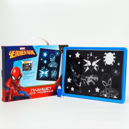 Drawing set in the dark, A4 tablet, Spider-Man