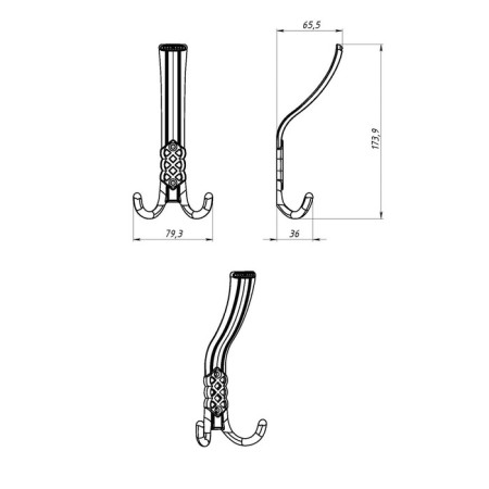 Hook-lick No. 31, polymer white, 30 pcs-5