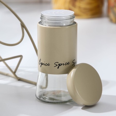 A set of glass cans for bulk products "Style", 20 × 16 × 17 cm, on a stand, 6 pcs, color mix-4
