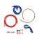 Installation set of wires 8GA, 1500 W, 4 items
