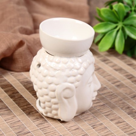 Aroma lamp ceramics "Buddha with a bowl on the head" mix 11.5x8x9 cm-3
