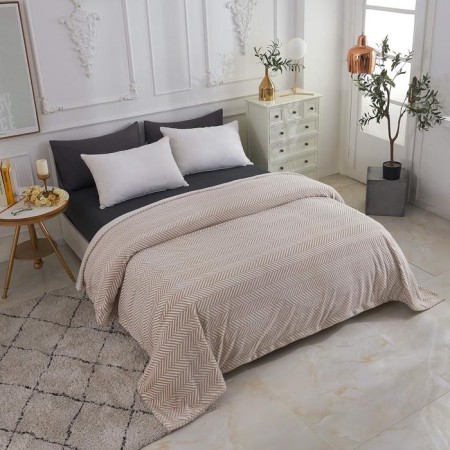 Florence bedspread, size 160x220 cm, coffee color