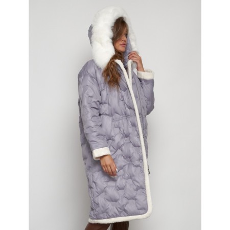Coat insulated winter female, size 52, color gray-27