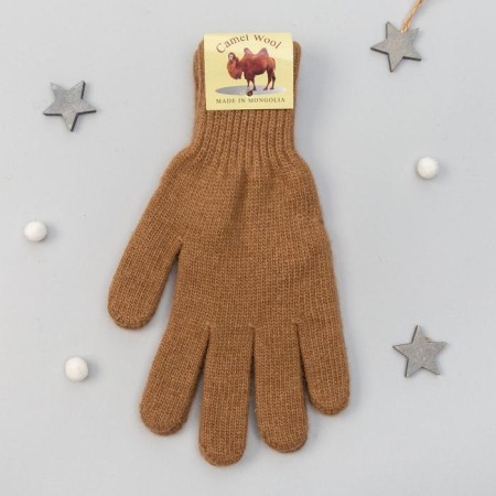 Male gloves from Mongolian wool, red color, size 20-24-5