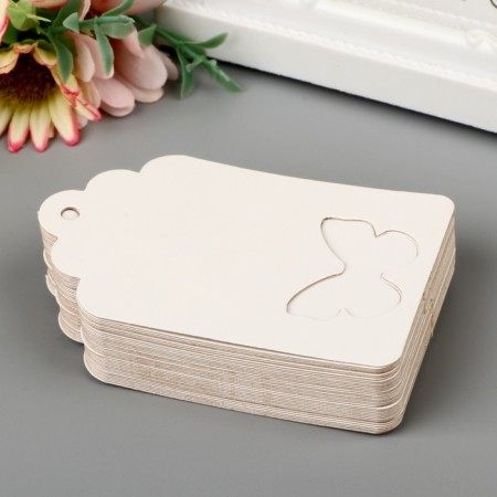 Cardboard Cardboard "Tenderness with a butterfly" white 8x5 cm-3
