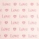Film for flowers matte, "love", 0.57x10m, pink