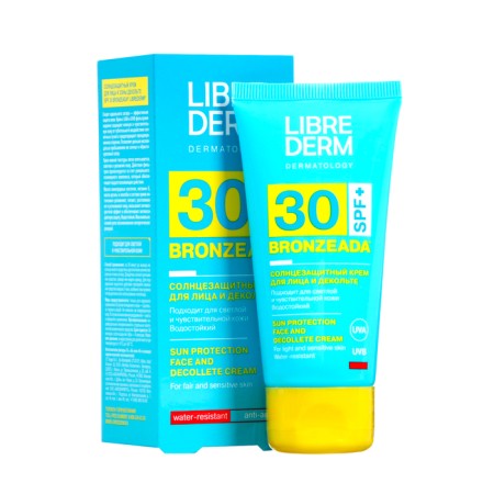 Sunscreen for the face and neckline Librederm Bronzeada SPF30, 50 ml