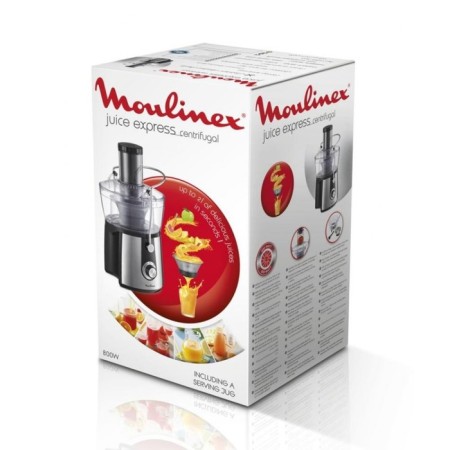 Moulinex Ju550D10 juicer, centrifugal, 800 watts, 2/0.8 l, black-silvery-4