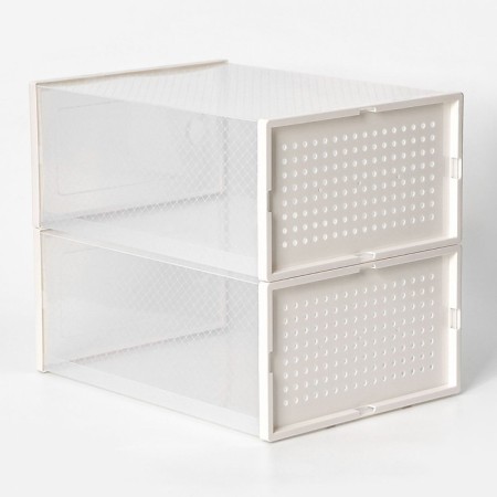 Shoe storage box with a Middle Size shade door, 24 × 33 × 14 cm, 2 pcs-2