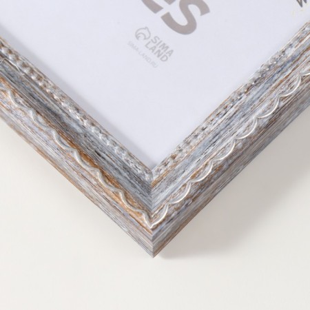 Photo frame plastic "Frosty silver style" 21x30 cm, frosty silver-1