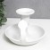 Summary Metal for 1 candle with the handle "bend" white 9x10.5x10.5 cm