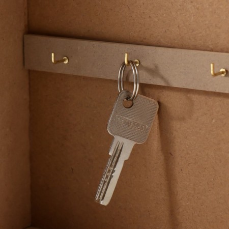 Keywater tree 6 hooks "Mushrooms" beige-blue 6.2x19.5x25.2 cm-4