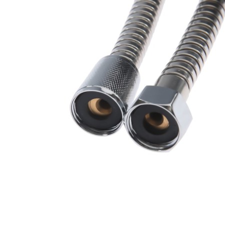 Shower hose Accoona A386-12, reinforced, 120 cm, brass nut, brass cone, chrome-1