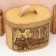 Oval breadstone "Forest glade", 28x20x27 cm, birch bark