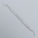 Bilateral, elongated, 16.3 cm, silver color.