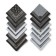Men's nasal shawls 30*30 cm, (set 12 pcs,) ts. black, Fig. MIX 100% HL
