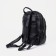 Women's backpack made of artificial leather with lightning, black color