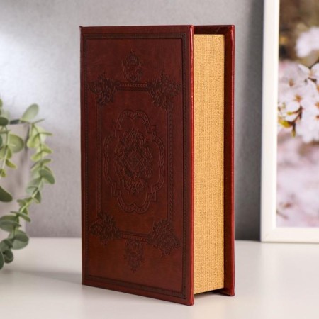 Safe wood book "esthete" leatherette 21x13x5 cm-1