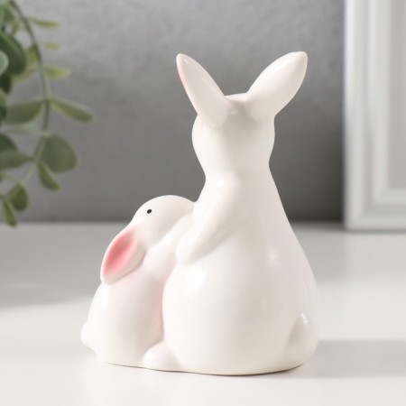 Souvenir Ceramics "Zayushka with a hare of white" 5.3x8x10 cm-2