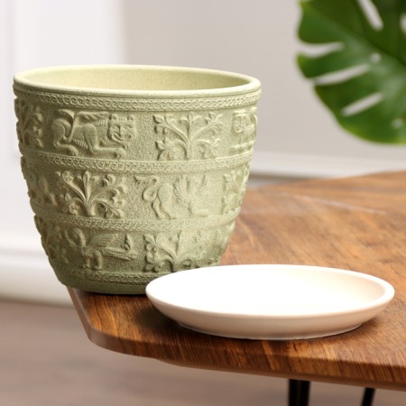 Pot Flower Suzdal Beige Budon, 2.15 liters-1