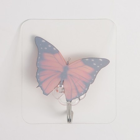 Velcro hook "Butterflies", 4 pcs, color and pattern mix-3