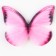 Decor for creativity "Butterfly", two -layer, set of 12 pcs., Size 1 pc. - 5 × 4 cm, pink color
