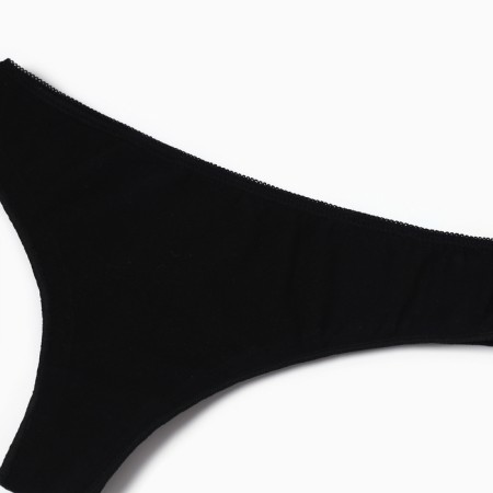 Cowards Women's Thong Miss Beautiful, Black Color, Size 46-48 (L)-1
