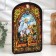 Board of Easter "Christ is risen. Girl with lamb", 19.5 × 27.5 cm