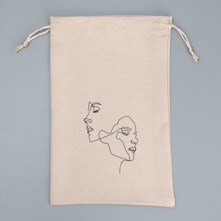 Bag gift suede "Faces", 16 x 24 cm +/- 1.5 cm-4