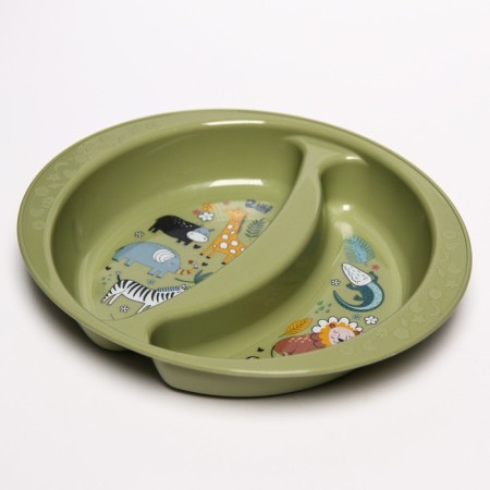 Double -sectional plate, linden color-1