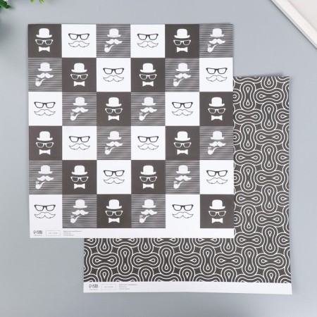 Scrapbooking paper bilateral "charisma and style" density 180 g 30.5x32 cm-1