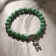 Bracelet with suspension mix ball No. 8 "Old turquoise"