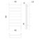 Electric Terminus heated towel rail "Euromix" P8, 400x850 mm, chrome