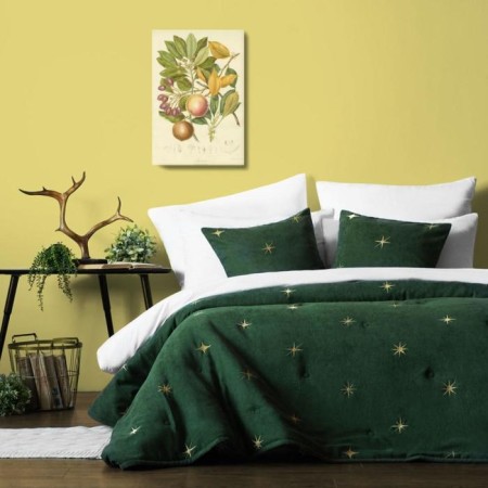 Cover with pillowcases "Belli", size 160x220 cm, emerald color-1