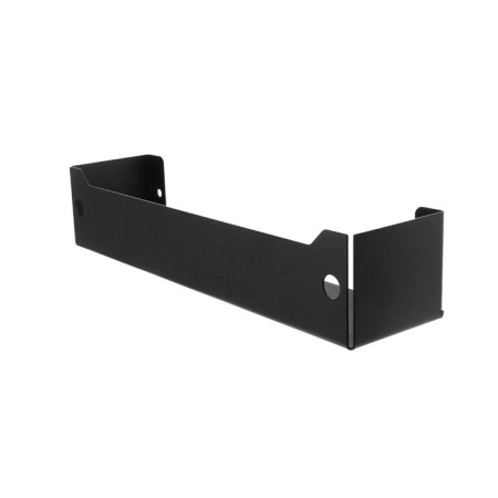 Metal shelf 275x67 mm for storage on a perforated panel, black-3