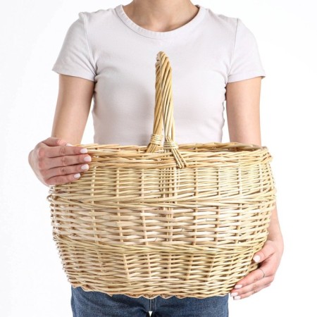 Mushroom basket, No. 5, 40 × 34 × 42 cm, 20 l, manual weaving, willow