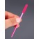 Brushes for eyebrows and eyelashes, silicone, set - 10 pcs, 10.5 cm, pink color