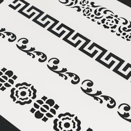 Stencil plastic "Flower patterns" 16x22 cm-3