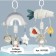 Suspension - rattle "Owl", squeak, rustling, on a crib, stroller, crumb I